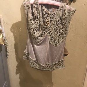 Crocheted cold shoulder